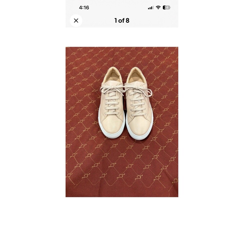 Margaux Casual Shoes Rose Pink Soft Leather Sneakers Size 7.5 EU 38 Walking